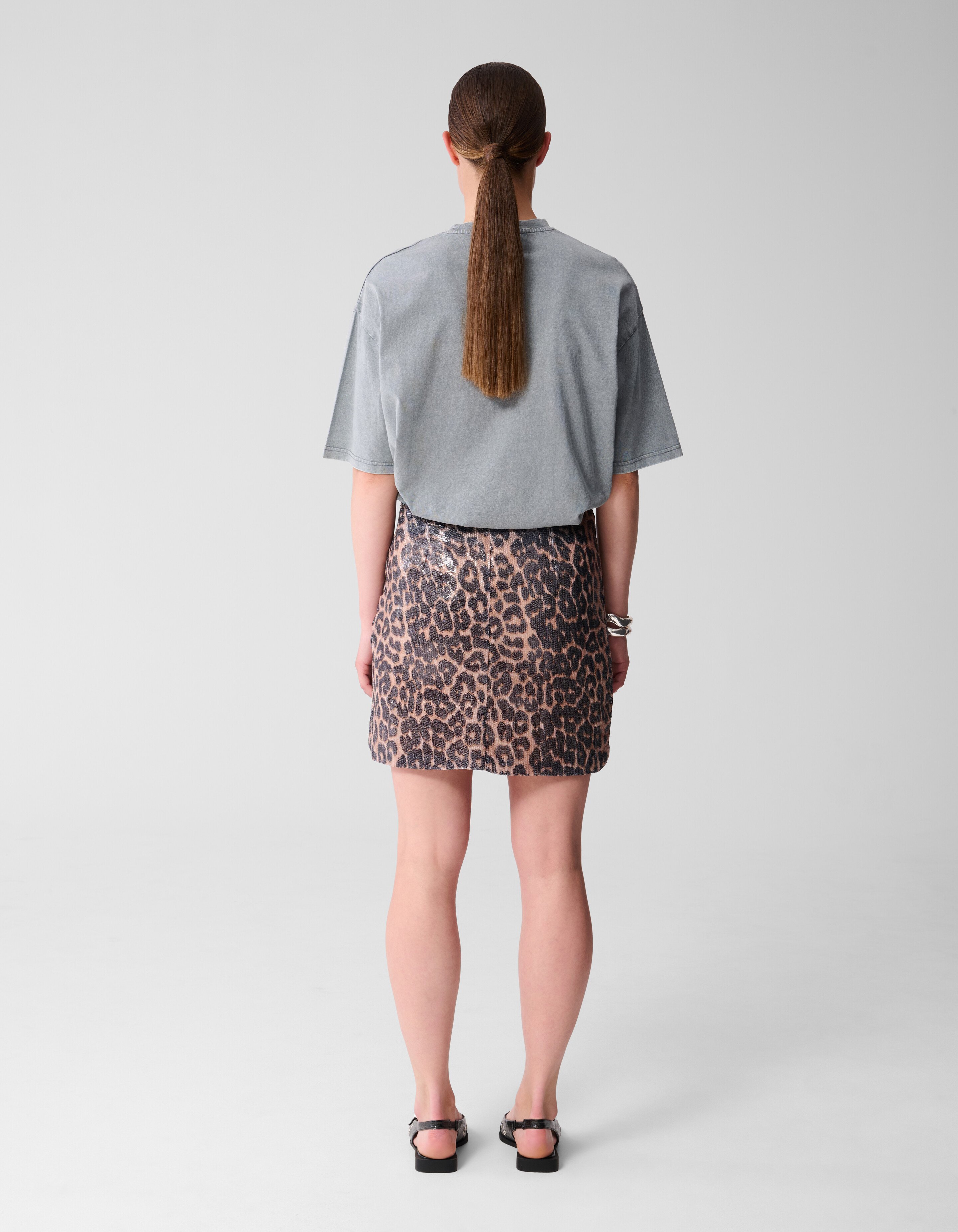 Leopard Pailletten Minirock Braun SHOEBY WOMEN