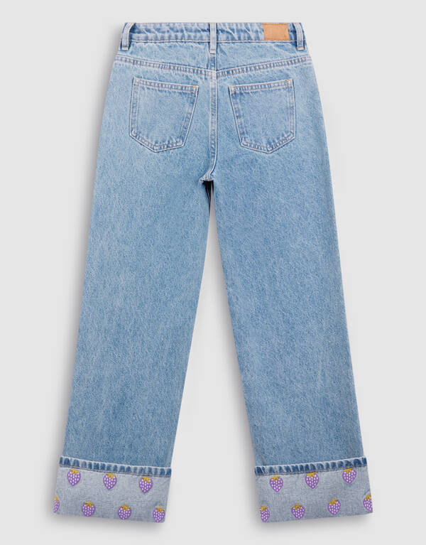 Bestickte Jeans mit weitem Bein, gebleicht SHOEBY GIRLS