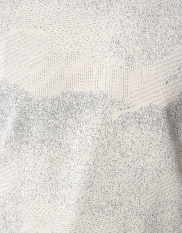 Jacquard Camouflage-Pullover Gebrochen Wei&szlig; SHOEBY MEN