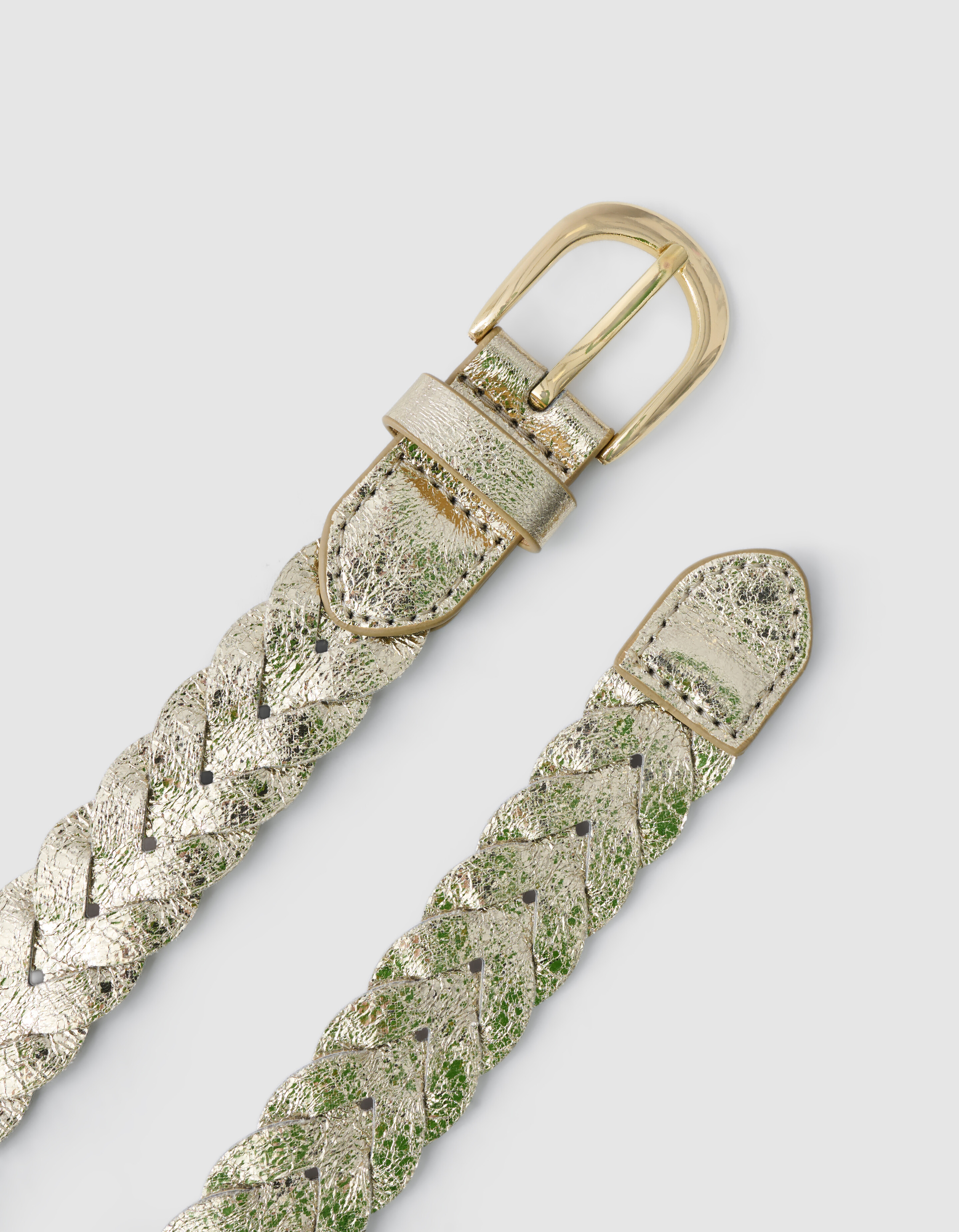 Metallischer Flechtg&uuml;rtel Gold SHOEBY ACCESSOIRES