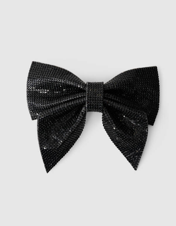 Haarspange mit Strass-Schleife in Schwarz SHOEBY ACCESSOIRES
