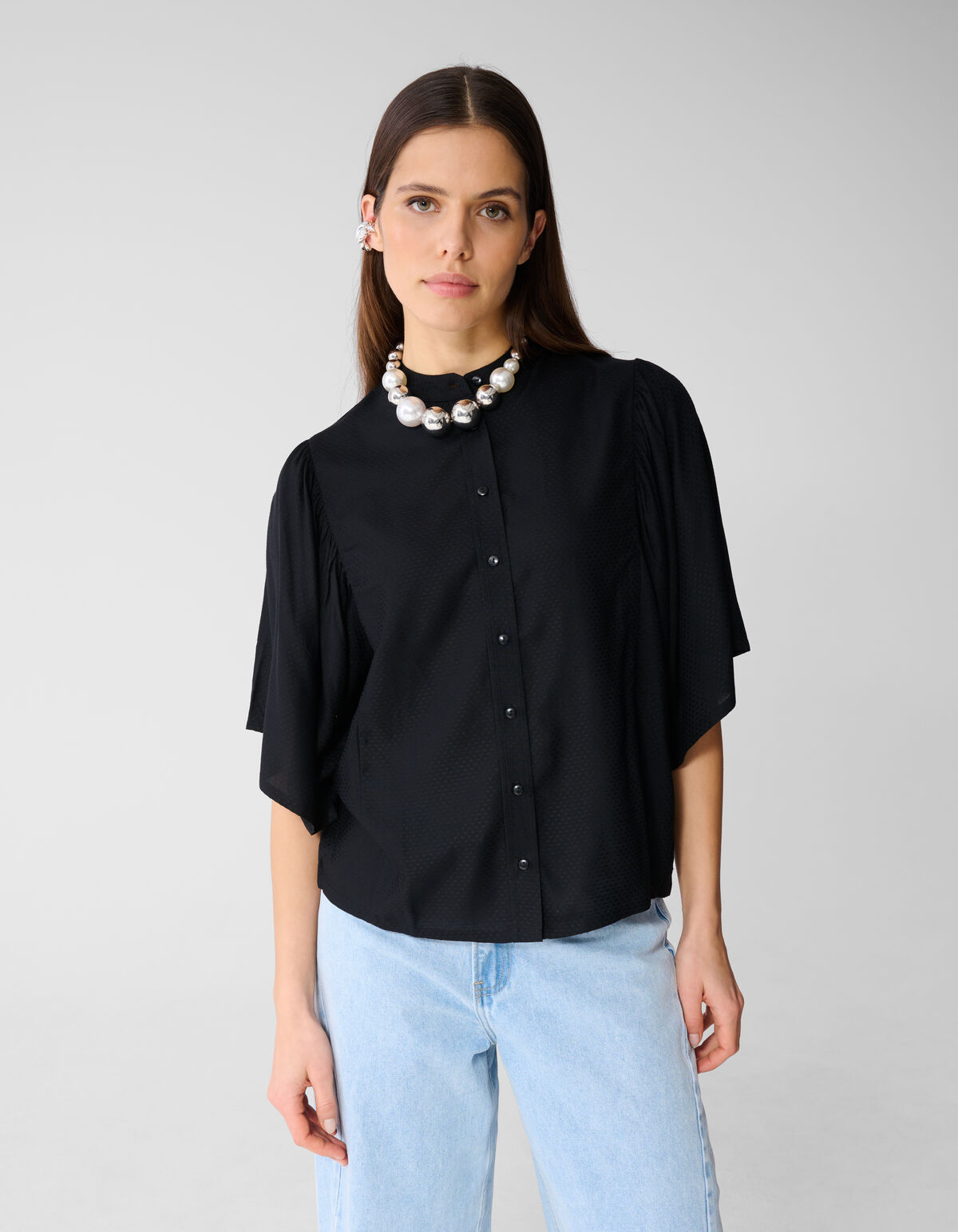 Flie&szlig;endes Top Schwarz SHOEBY WOMEN