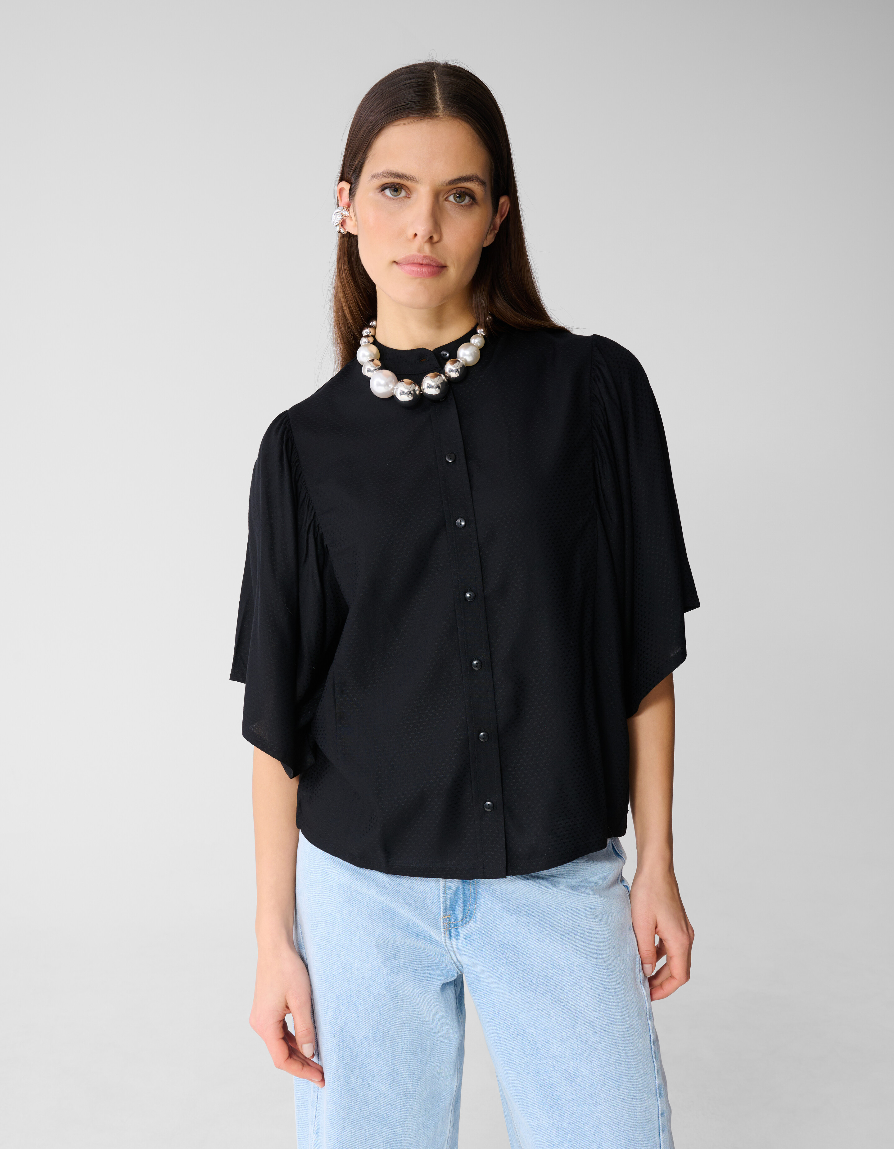 Flie&szlig;endes Top Schwarz SHOEBY WOMEN