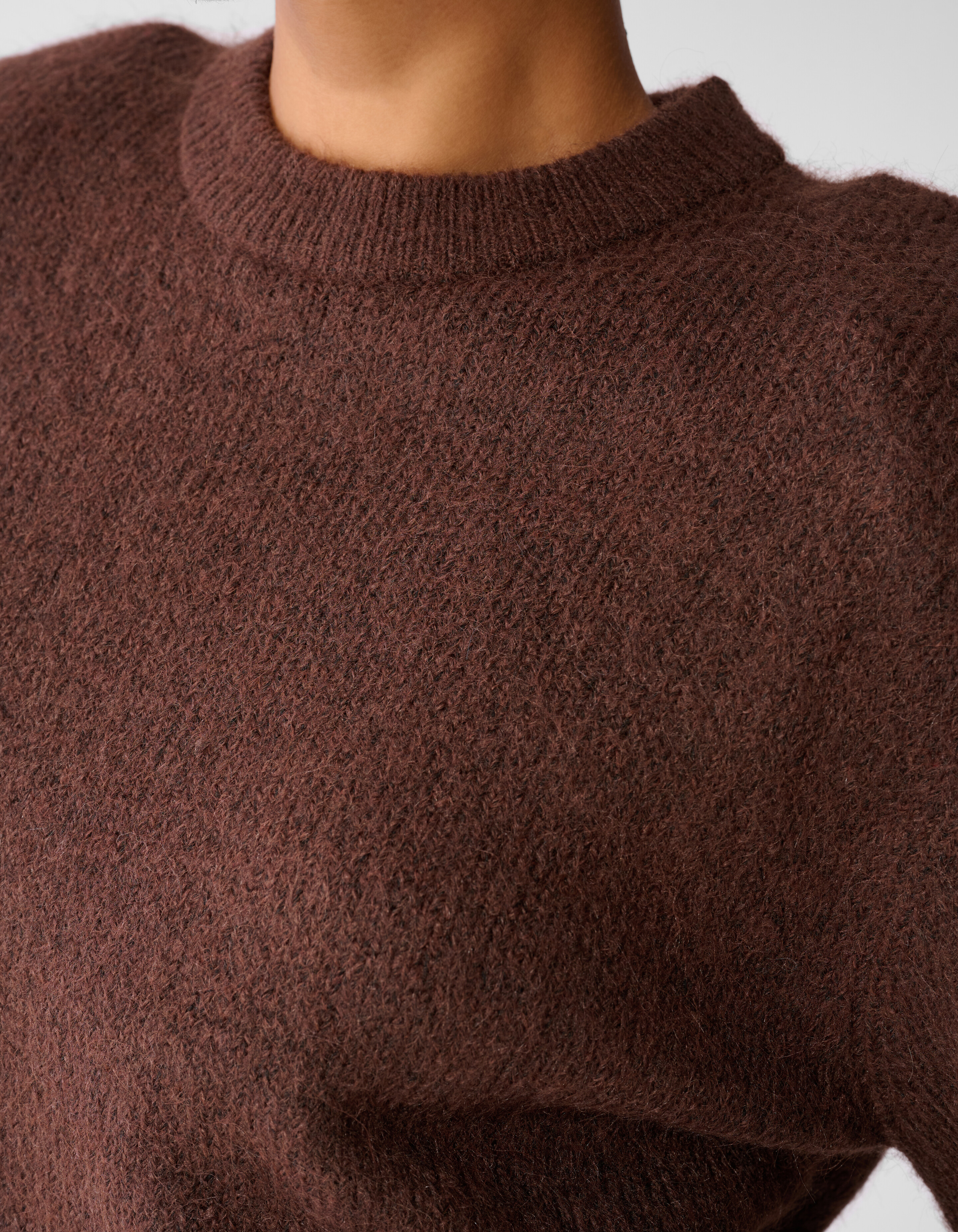 Strickpullover Mit Rundhalsausschnitt Braun SHOEBY WOMEN