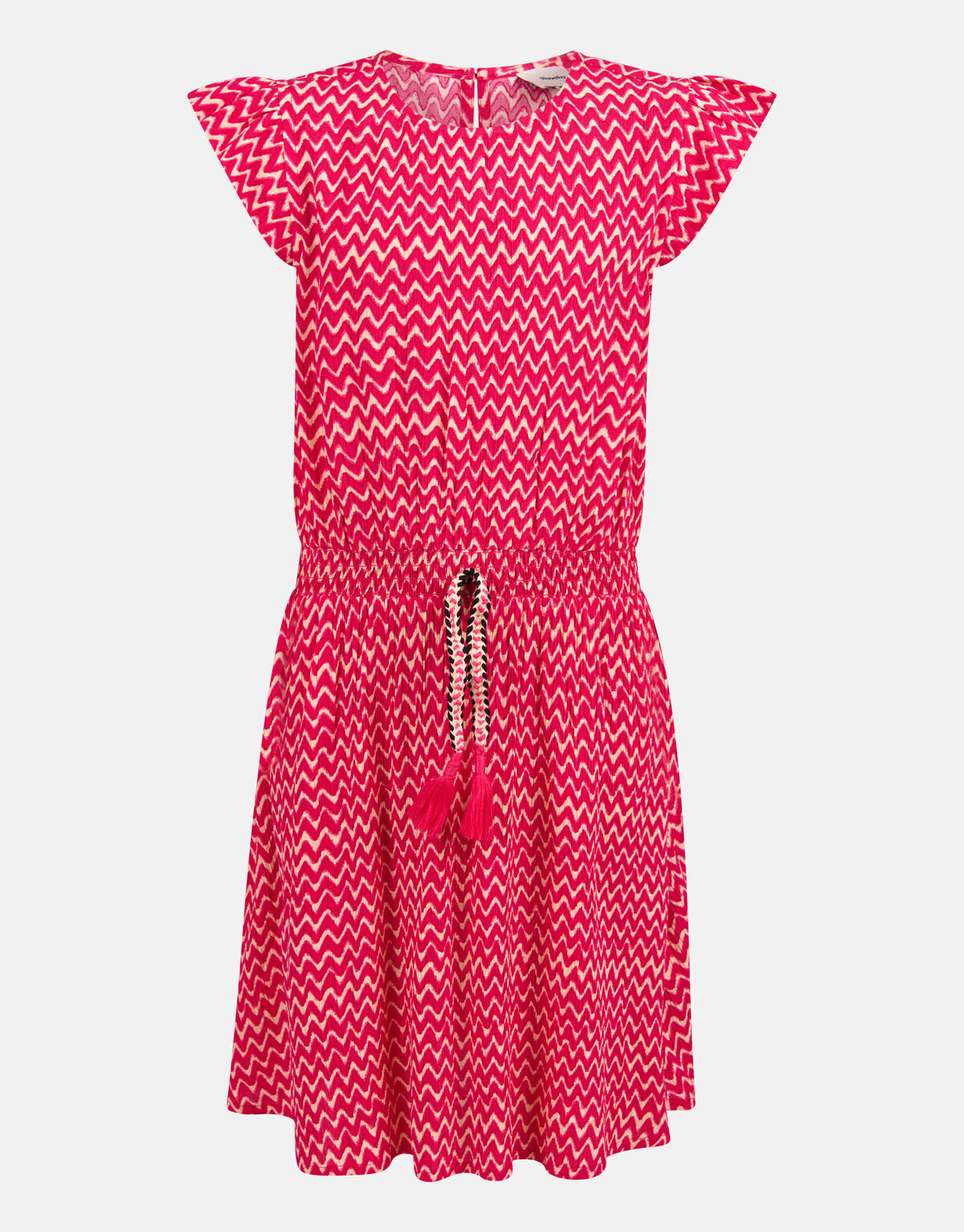 Printed Crinkle Jurk Roze SHOEBY GIRLS