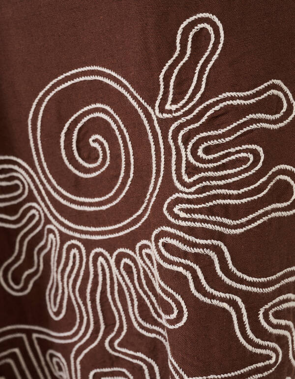 Bestickter Maxi-Rock Braun SHOEBY WOMEN