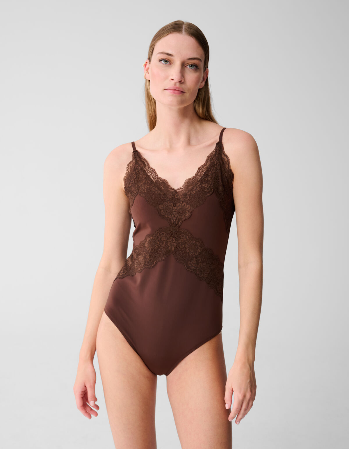 Spitzenbody Braun SHOEBY WOMEN