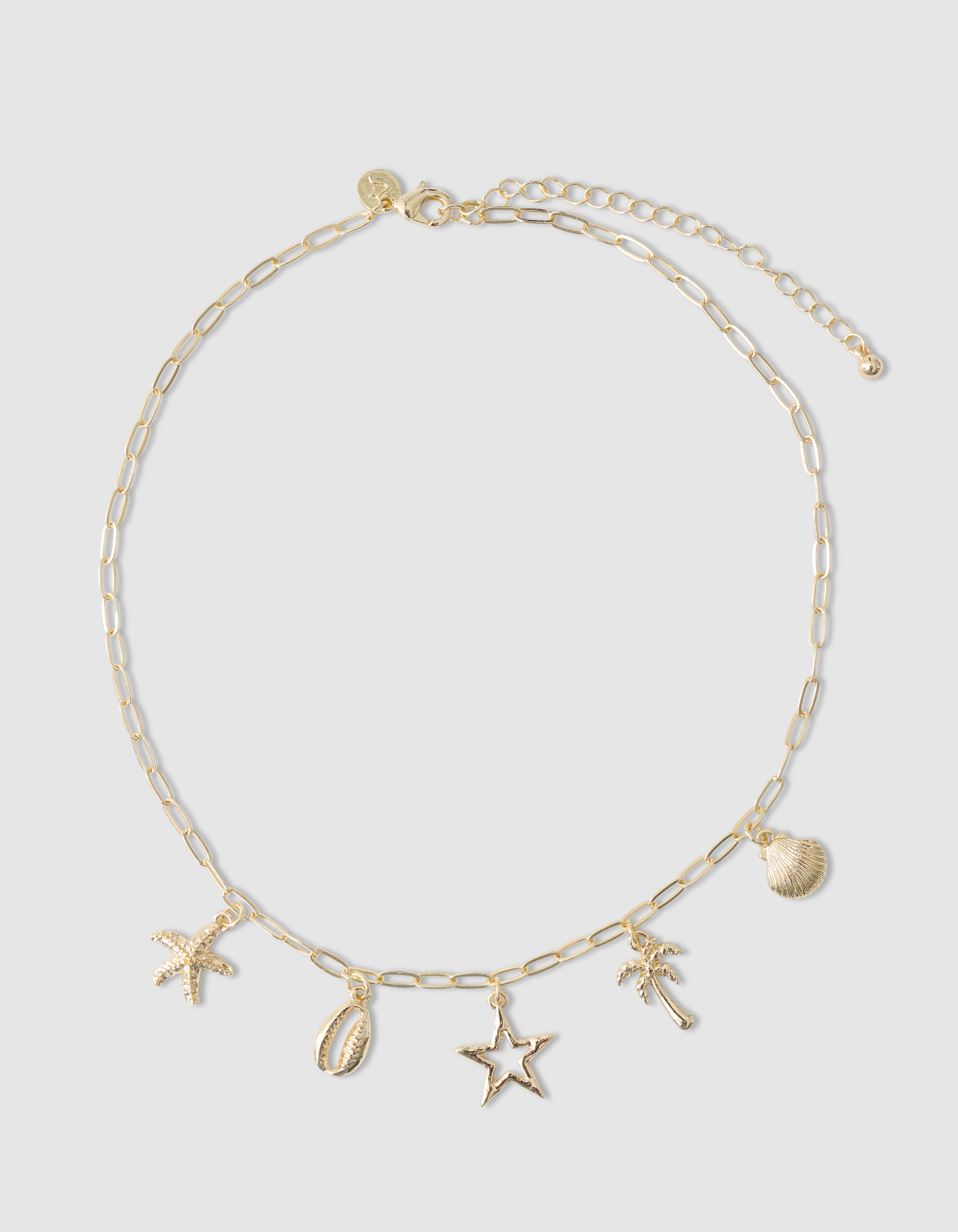 Muschel Charme Halskette Gold SHOEBY ACCESSOIRES