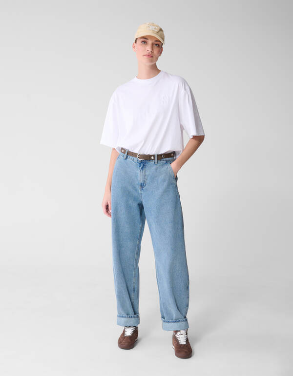 Oversized Logo T-Shirt Wei&szlig; von Mieke SHOEBY WOMEN