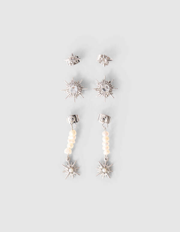 Stern Ohrring Set Silber SHOEBY ACCESSOIRES