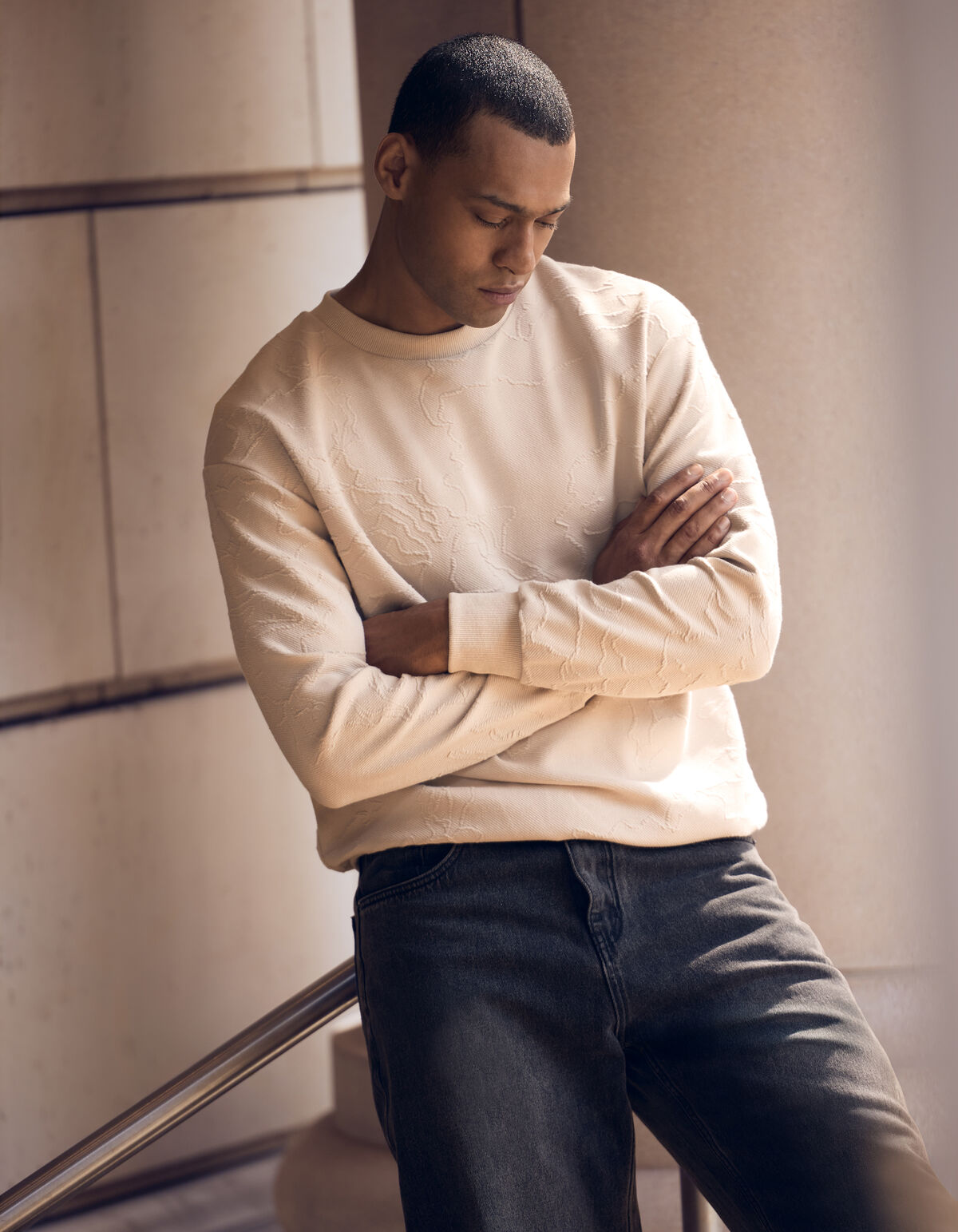 Strukturpullover Off White SHOEBY MEN