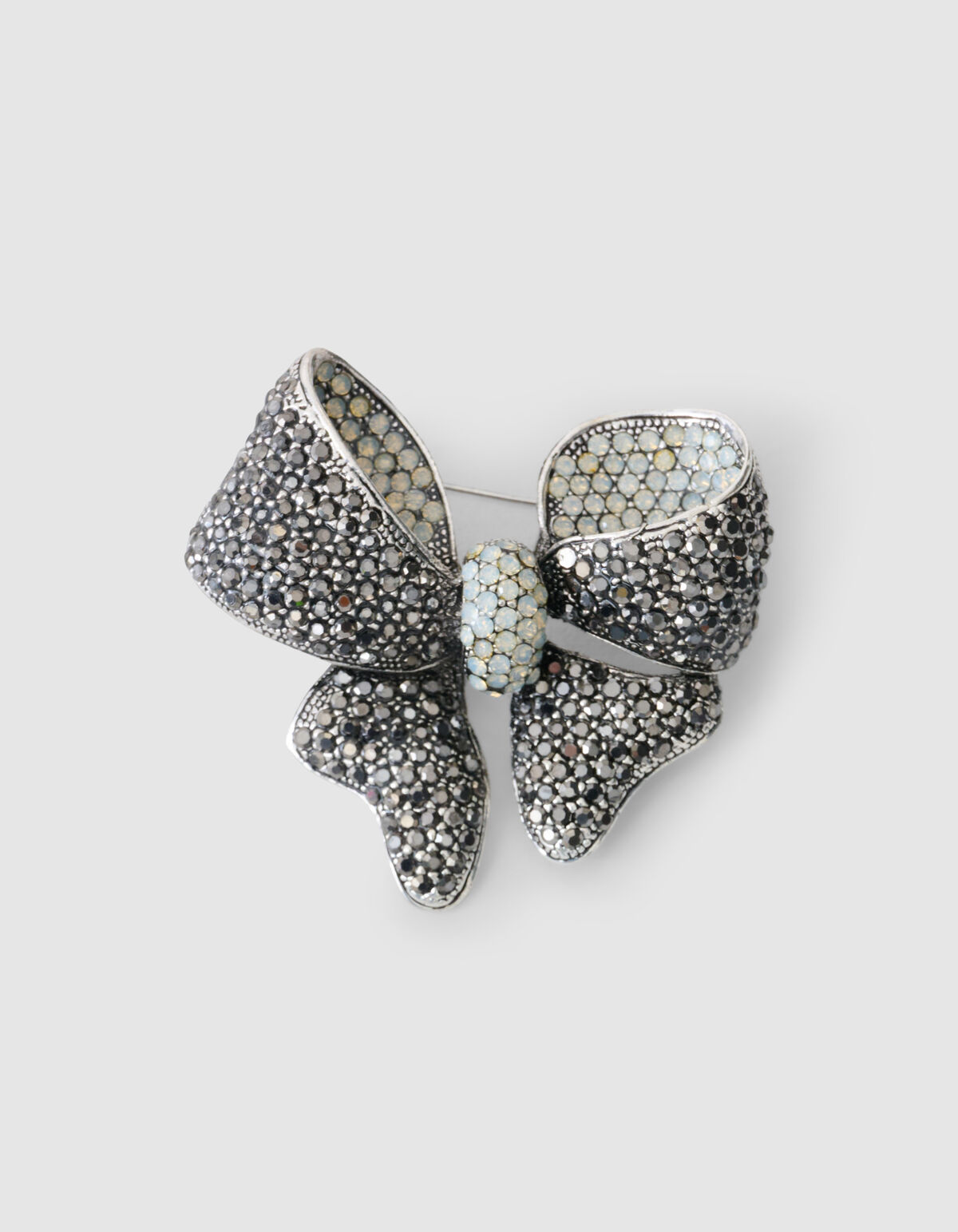 Strass-Streifen-Brosche Silber SHOEBY ACCESSOIRES