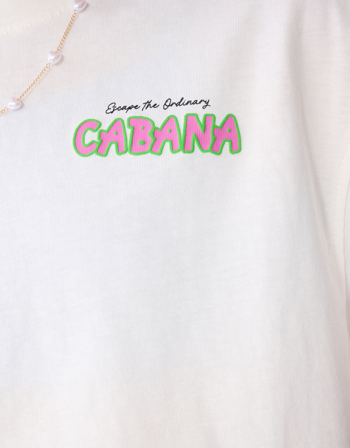 Cabana Artwork T-Shirt Wei&szlig; SHOEBY GIRLS