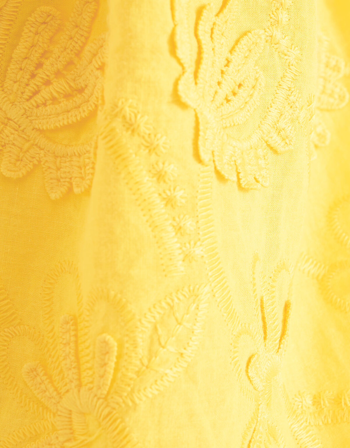 Embroidery Top Geel SHOEBY WOMEN
