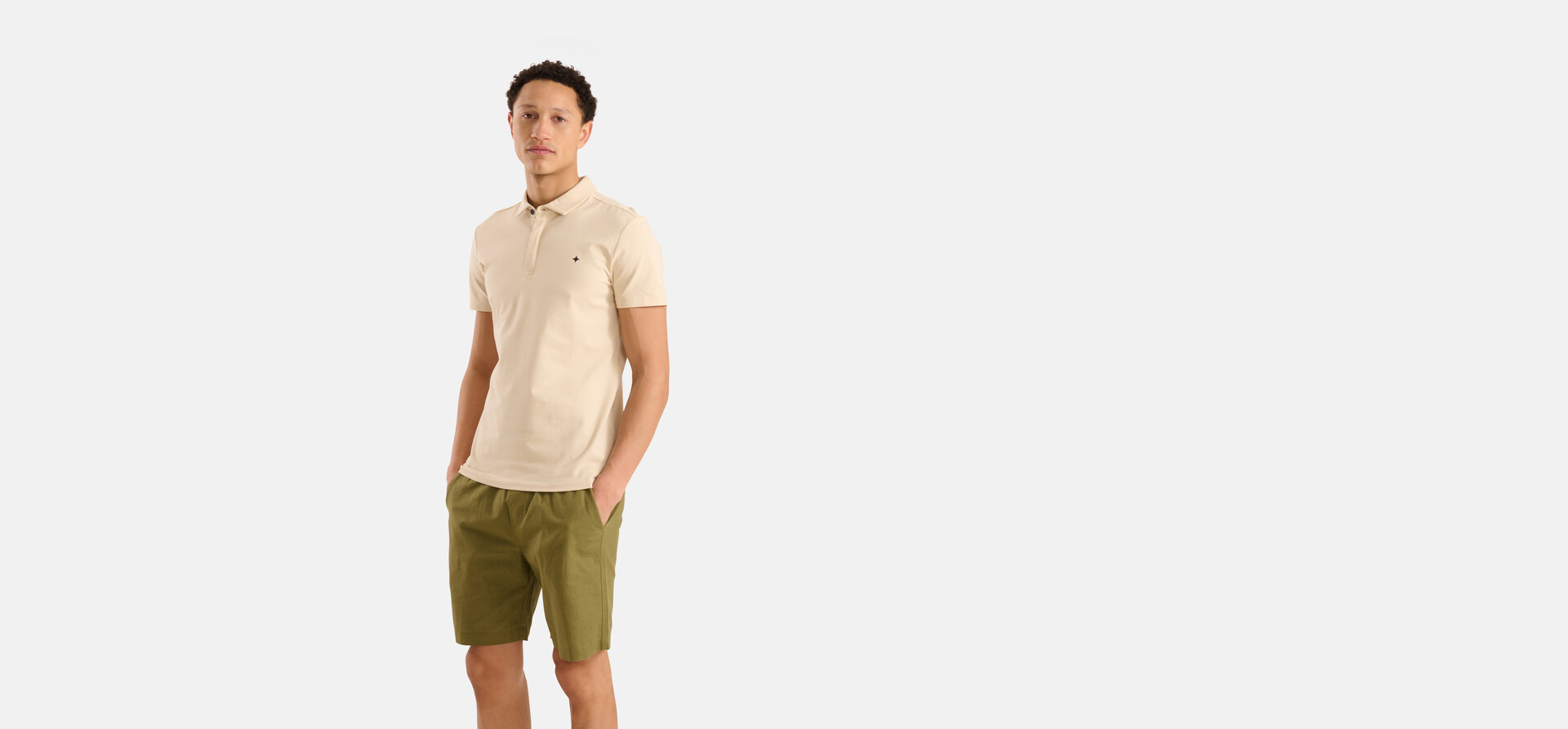 Jersey Poloshirt Beige SHOEBY MEN
