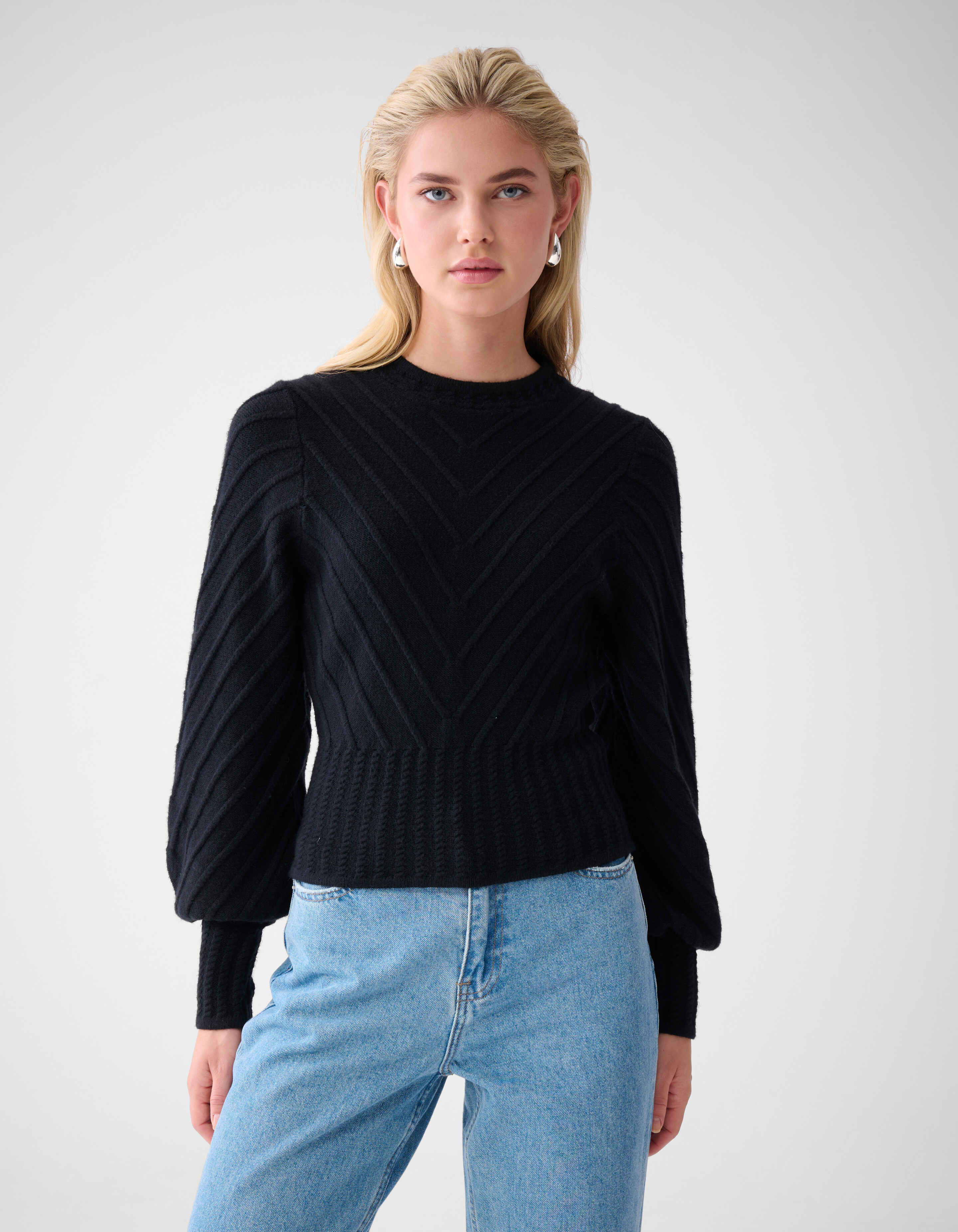 Diagonaler Pullover Schwarz SHOEBY WOMEN