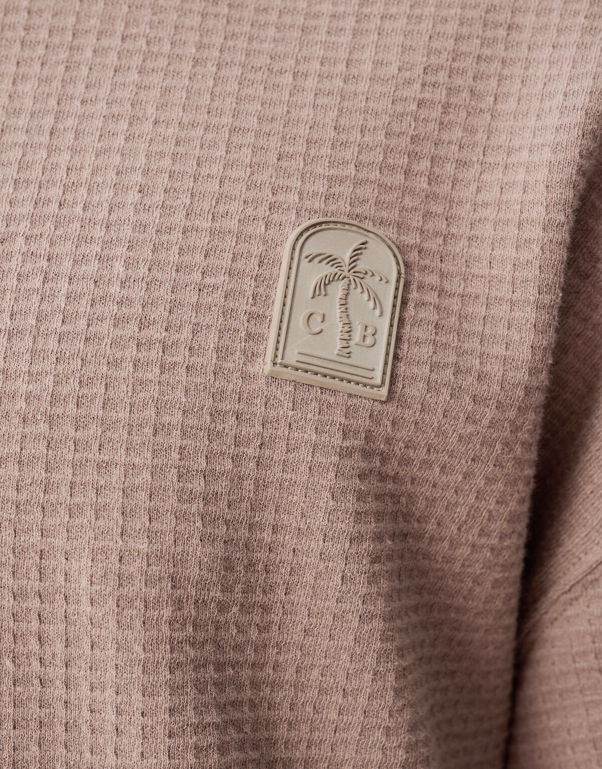 T-shirt mit Waffelstruktur Hellbraun SHOEBY MEN