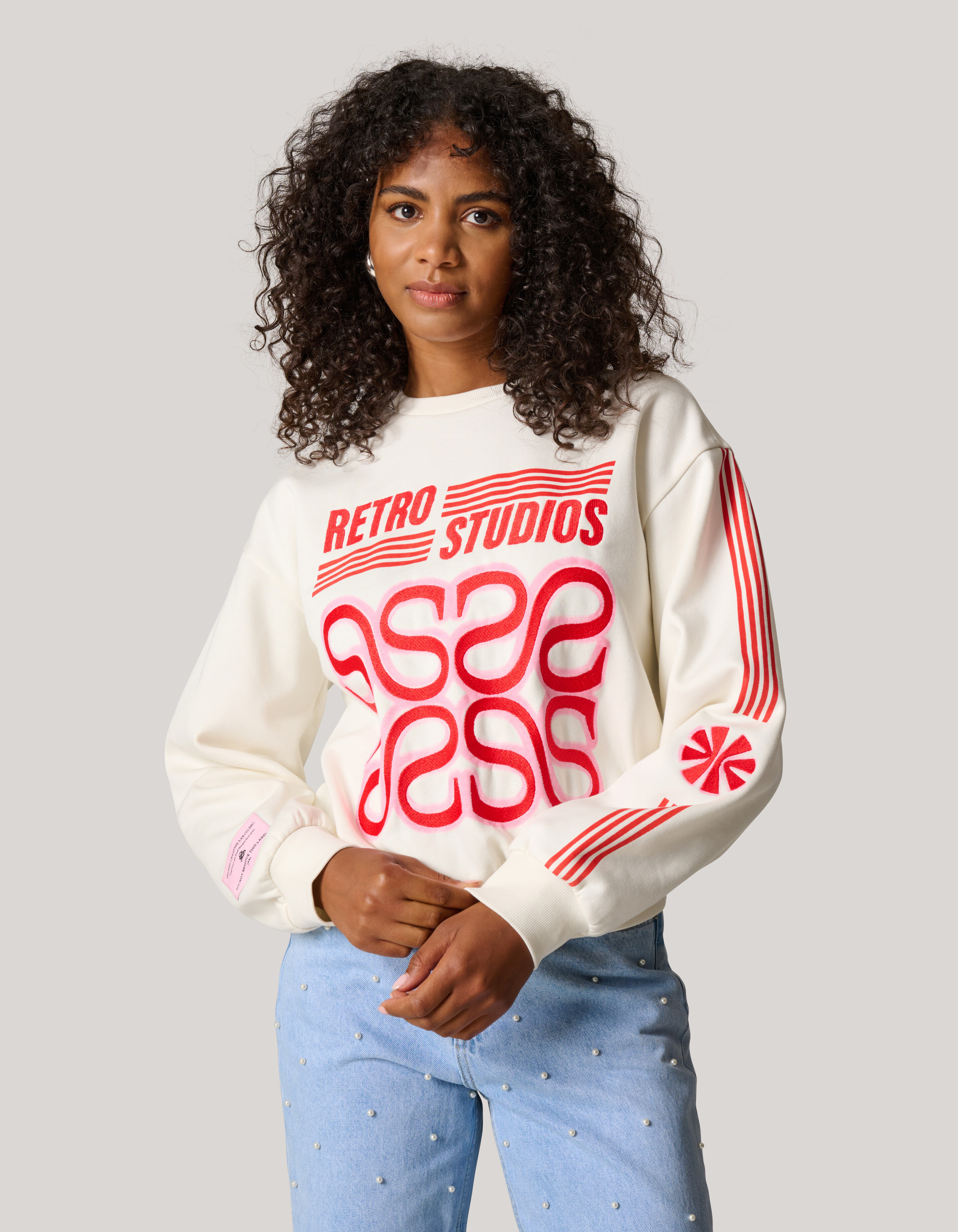 Retro Studio Pullover Off White SHOEBY WOMEN