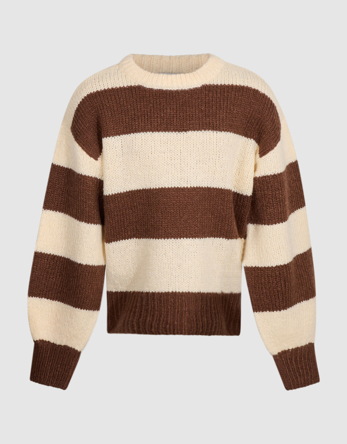 Gestreifte Strickpullover Braun/Ecru SHOEBY GIRLS