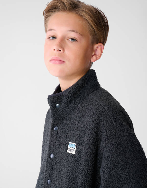 Relaxed Teddyjacke Dunkelgrau SHOEBY BOYS