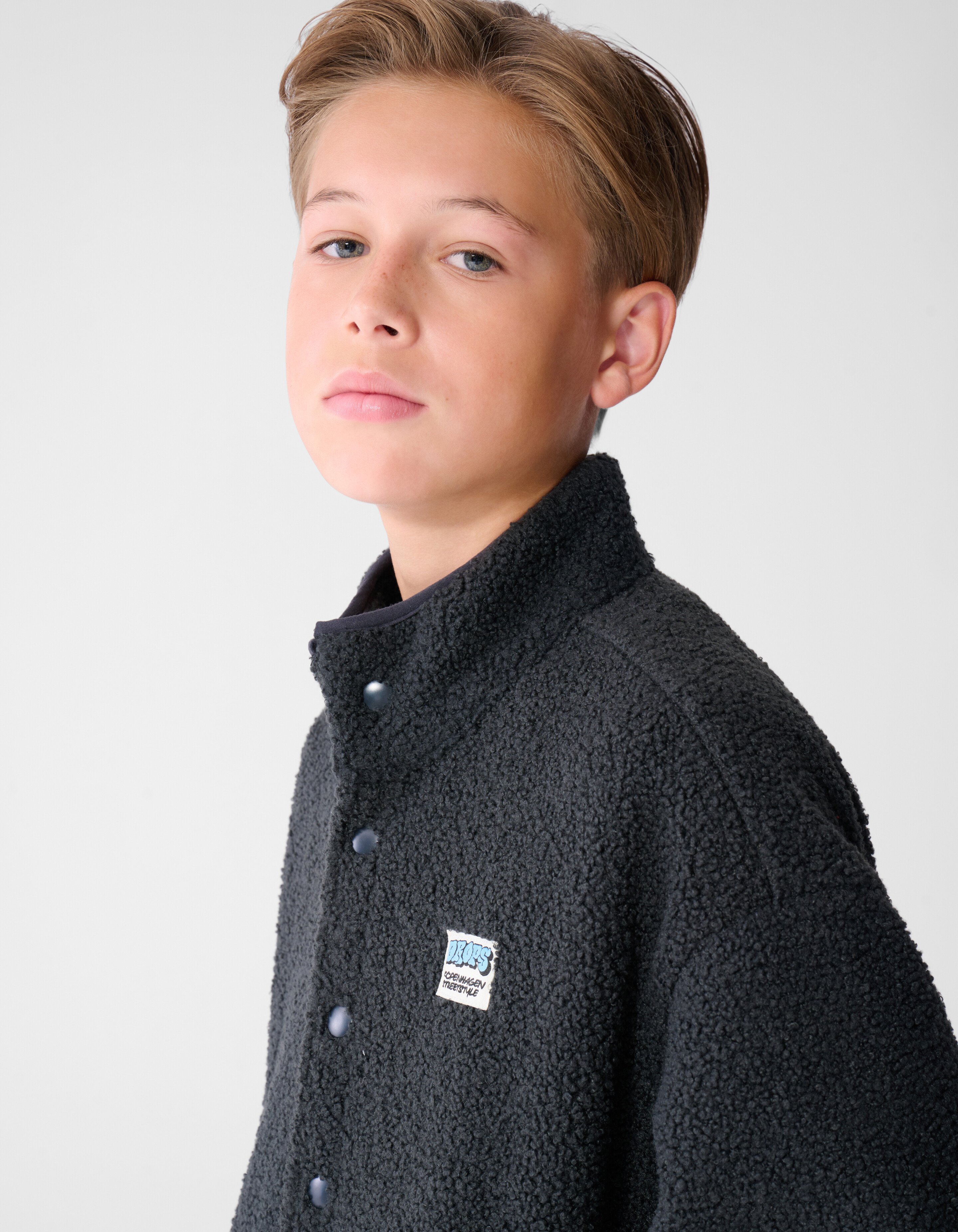 Relaxed Teddyjacke Dunkelgrau SHOEBY BOYS