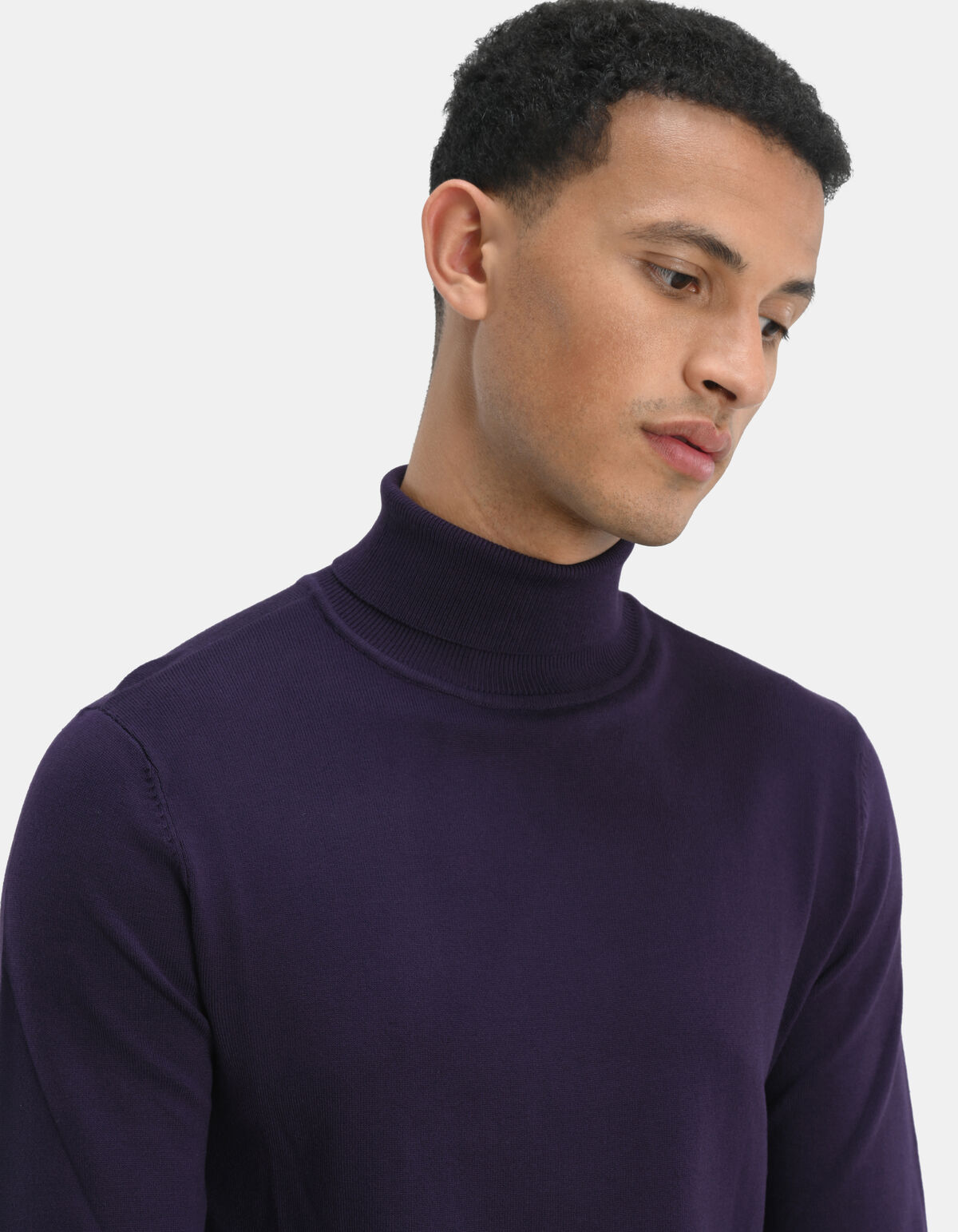 Rollkragenpullover Violett SHOEBY MEN