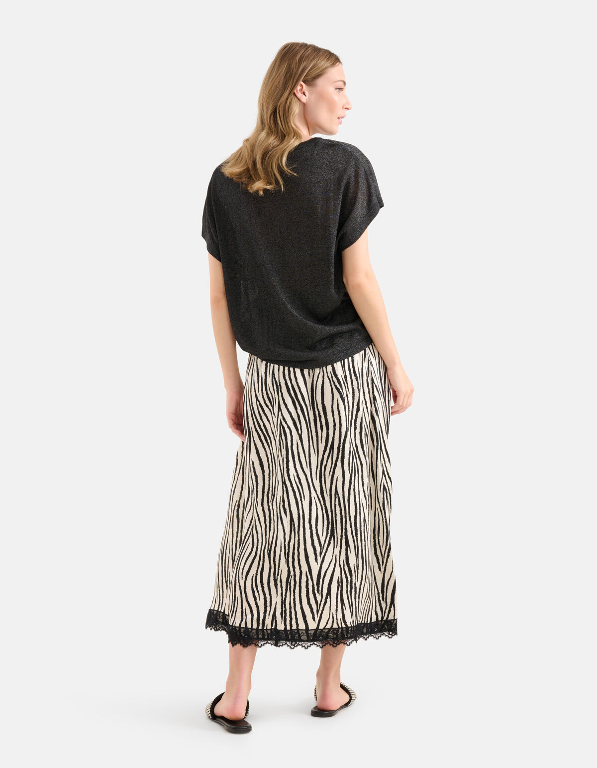 Lose geschnittenes T-Shirt Anthrazit SHOEBY WOMEN