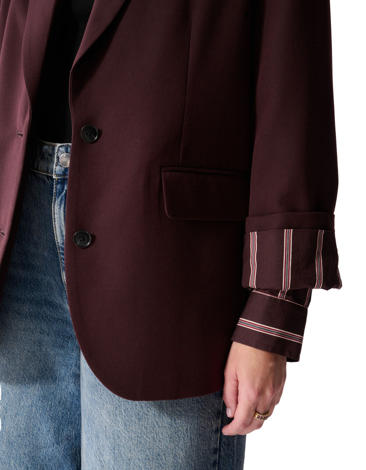 Double Layer Blazer Dunkelrot By Mieke SHOEBY WOMEN