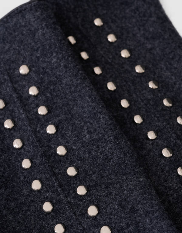 Studded Handschuhe Dunkelgrau SHOEBY ACCESSOIRES