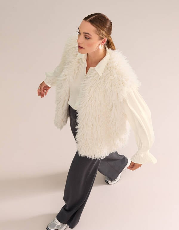 Oversized Teddy-Weste Gebrochen Weiß von Mieke SHOEBY WOMEN