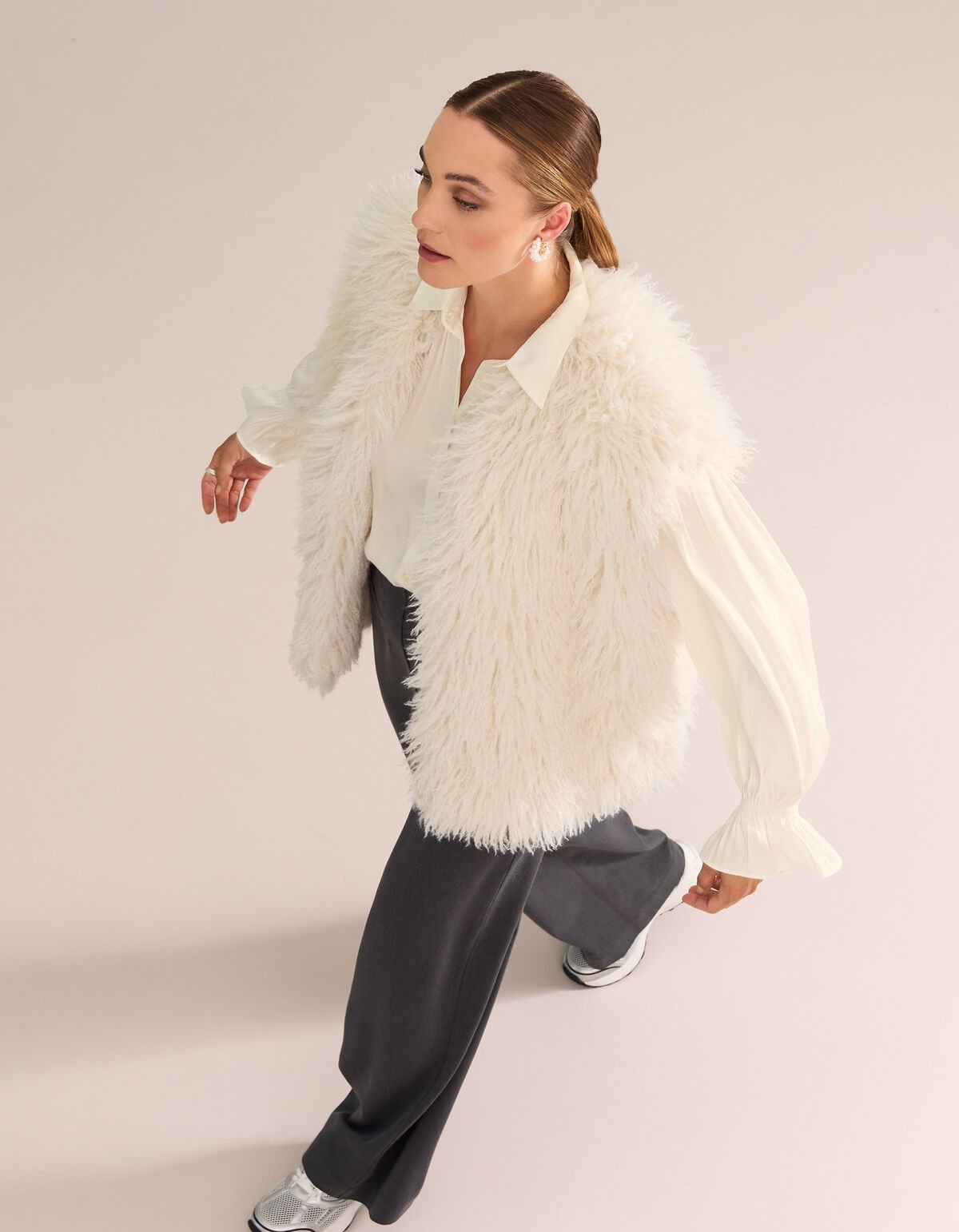 Oversized Teddy-Weste Gebrochen Weiß von Mieke SHOEBY WOMEN