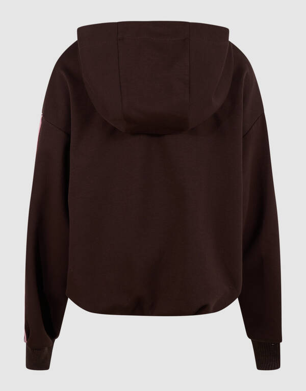 Tape Balloon Fit Hoodie in Dunkelbraun SHOEBY GIRLS