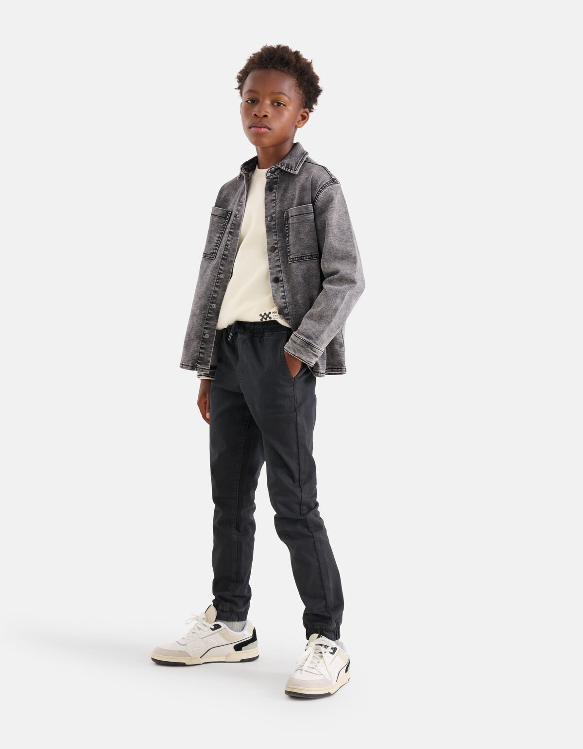 Loose Fit Twill-Hose Dunkelblau SHOEBY BOYS