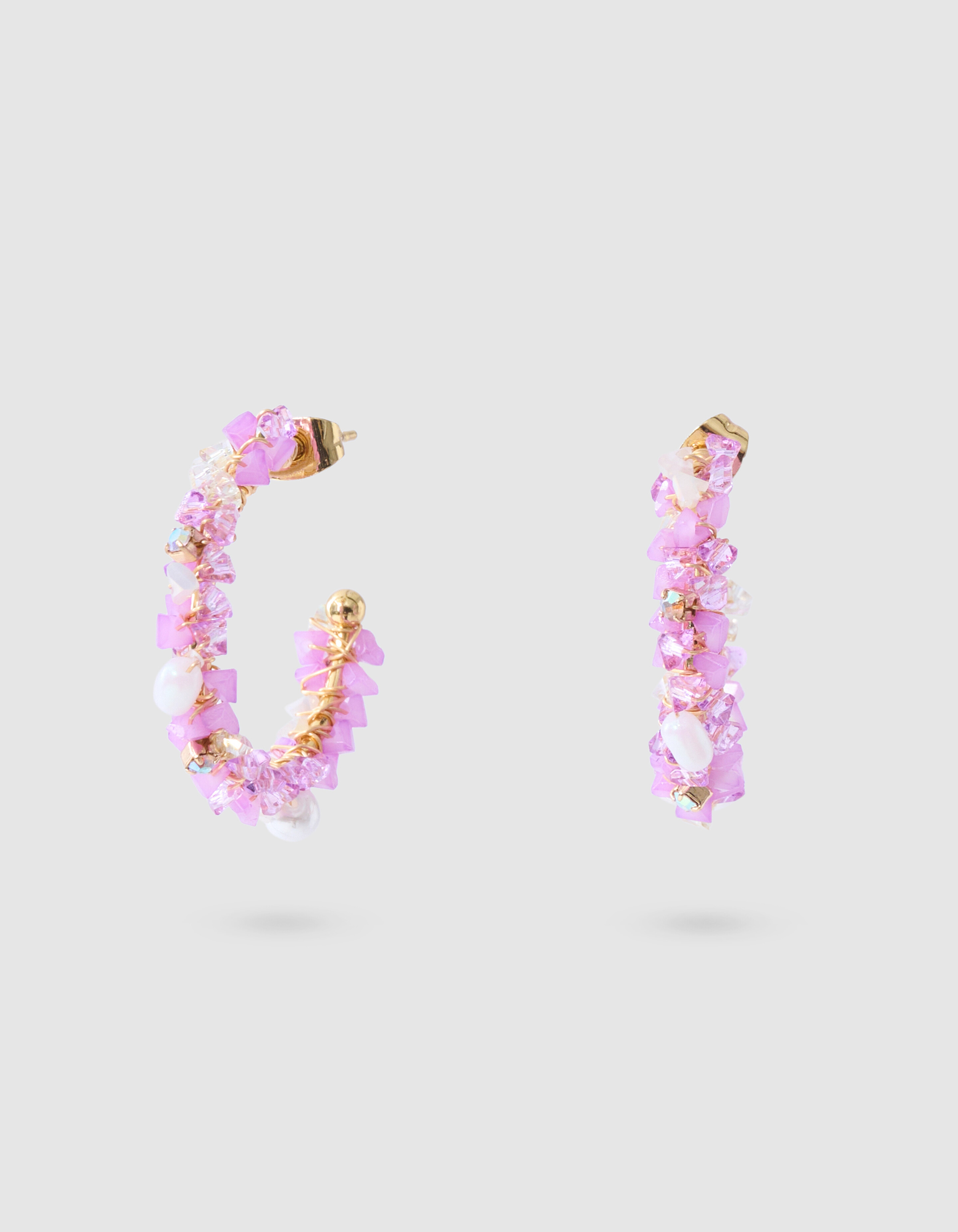 Perlenohrringe Rosa SHOEBY ACCESSOIRES