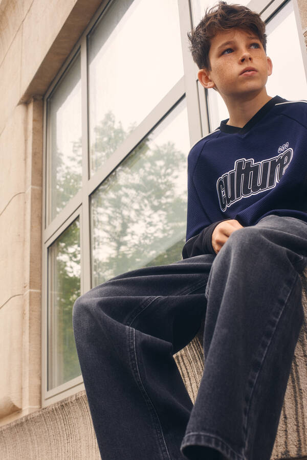 Carpenter-Jeans in Ultra-Baggy-Passform, Dunkelgra SHOEBY BOYS