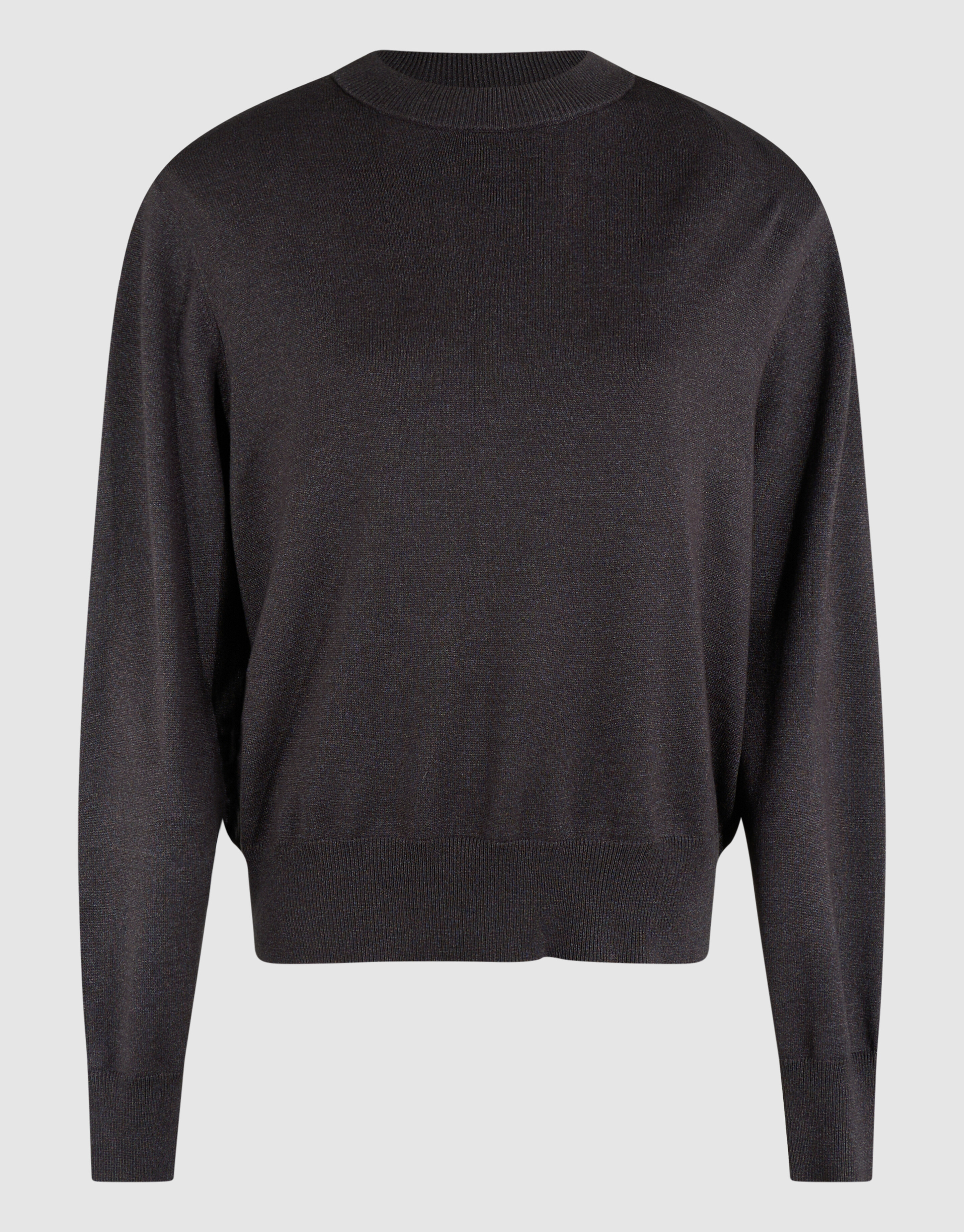Shoulderpadded Strickpullover Dunkelgrau SHOEBY WOMEN