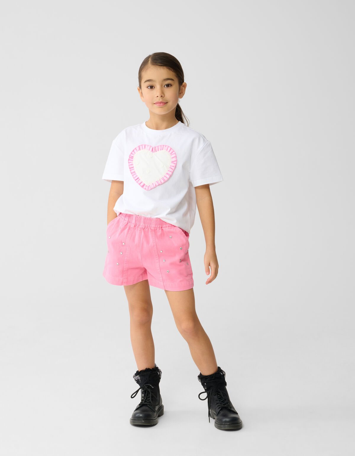 Strass Shorts Hellrosa SHOEBY GIRLS