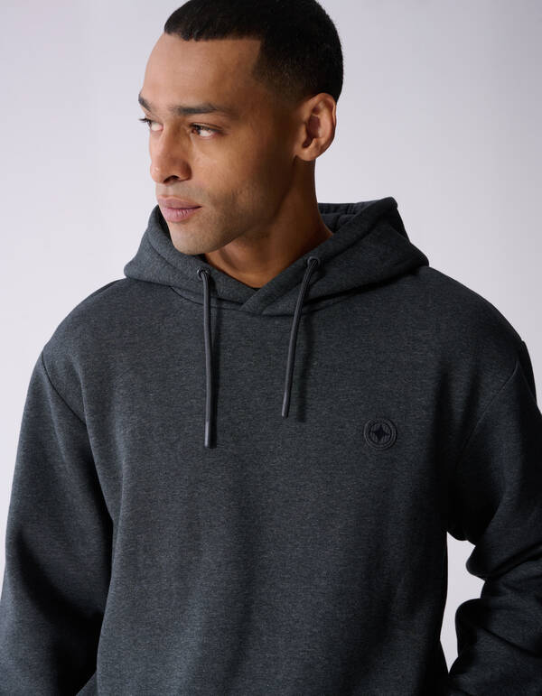 Embroidery Hoodie Dunkelgrau SHOEBY MEN
