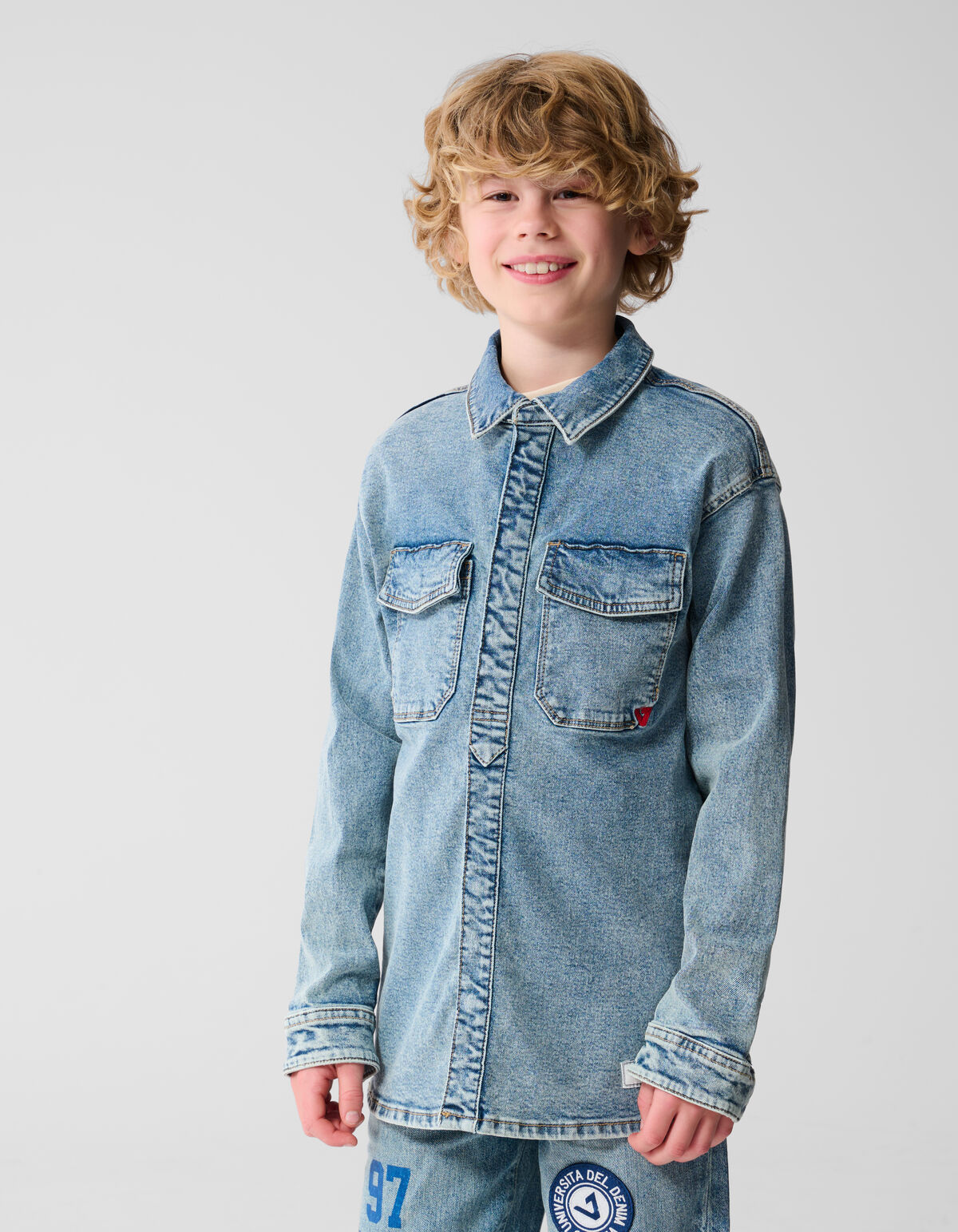 Denim-Overshirt Hellblau von Vingino SHOEBY BOYS