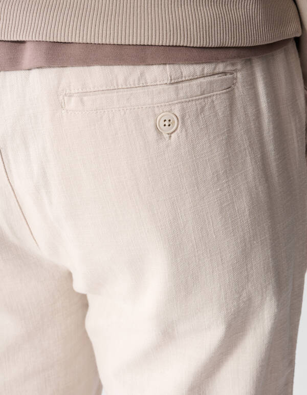 Struktur Regular Fit Hose Sand SHOEBY MEN