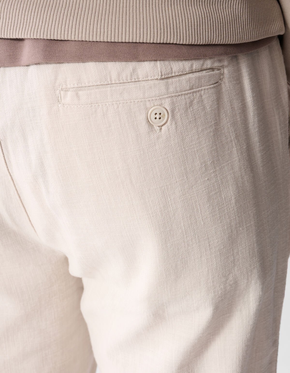 Struktur Regular Fit Hose Hellgrau SHOEBY MEN