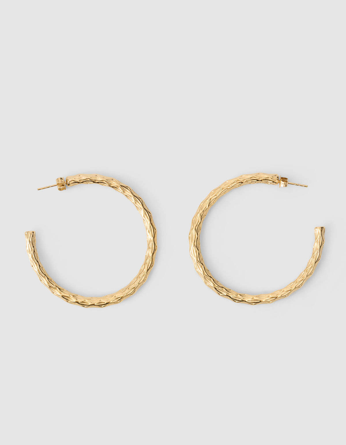 Gehämmertes Creolen-Design, Gold SHOEBY ACCESSOIRES