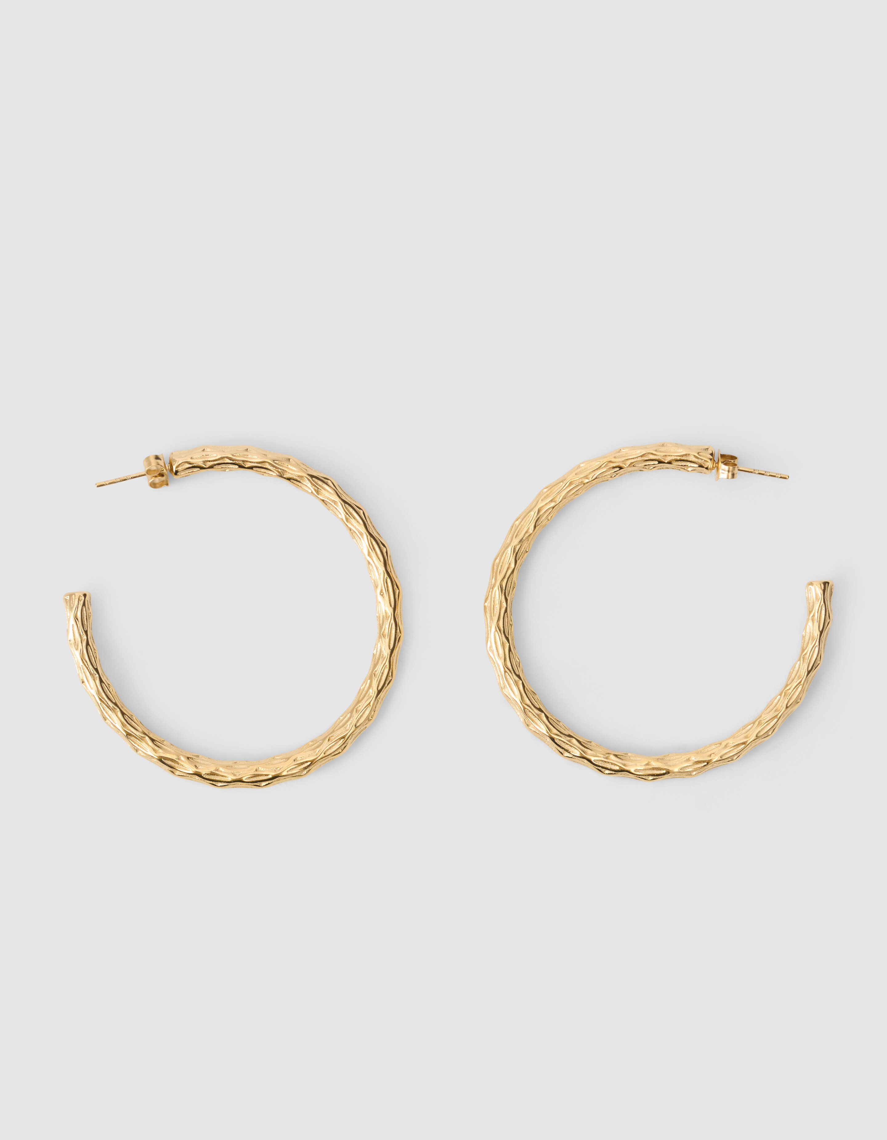 Gehämmertes Creolen-Design, Gold SHOEBY ACCESSOIRES