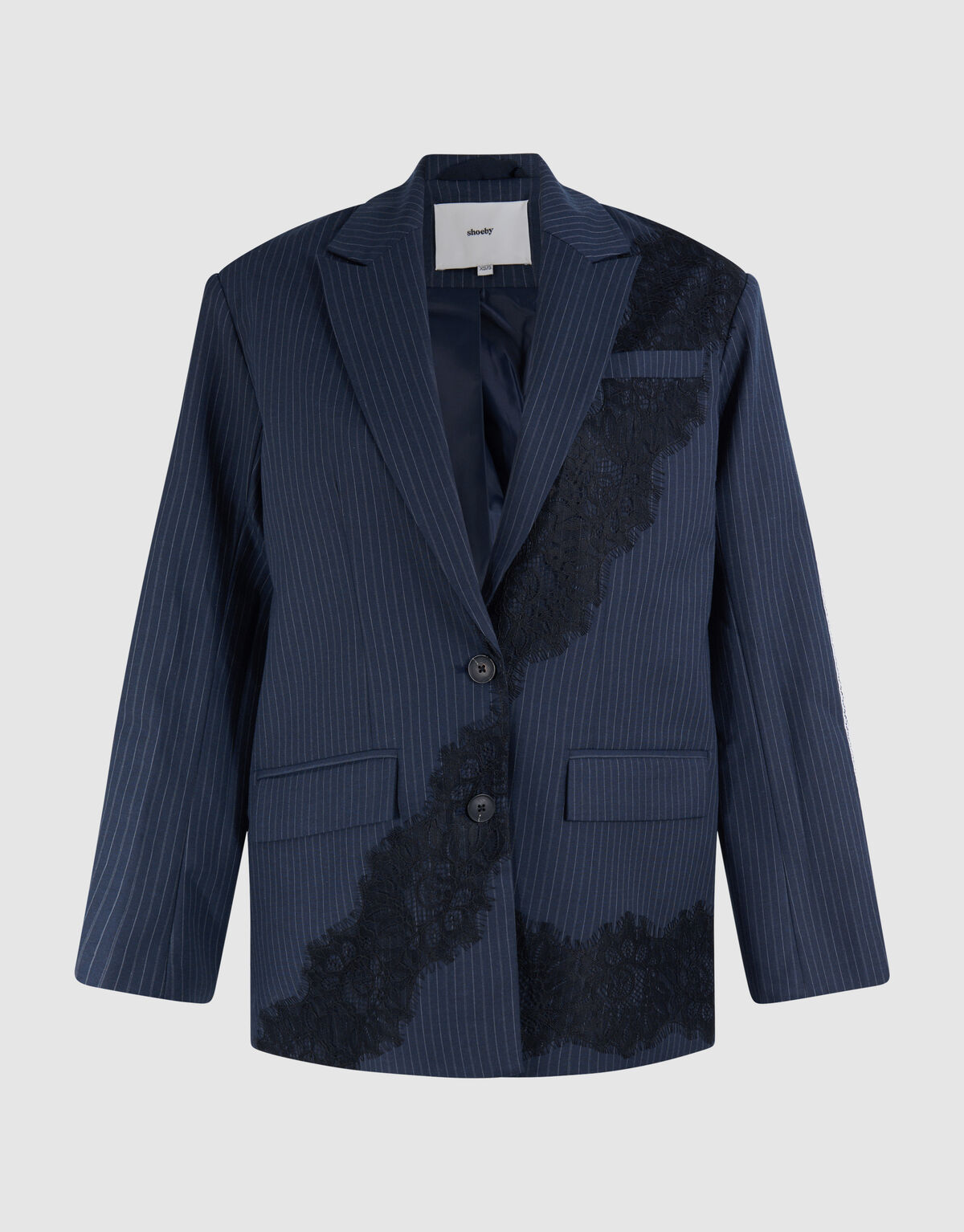 Übergroßer Blazer aus Spitze Dunkelblau SHOEBY WOMEN