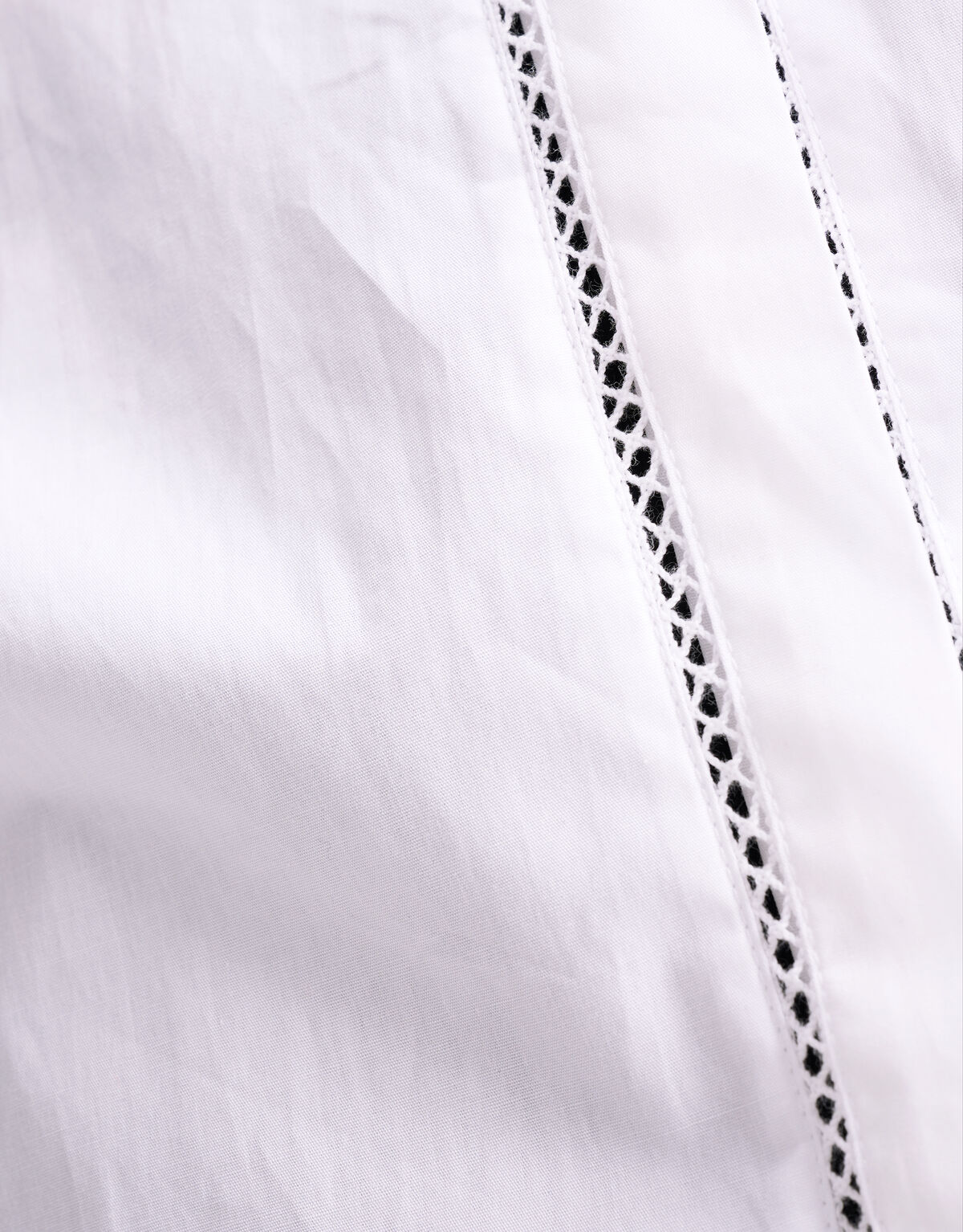 Bluse aus Spitzenpopeline Off White By Fred SHOEBY WOMEN