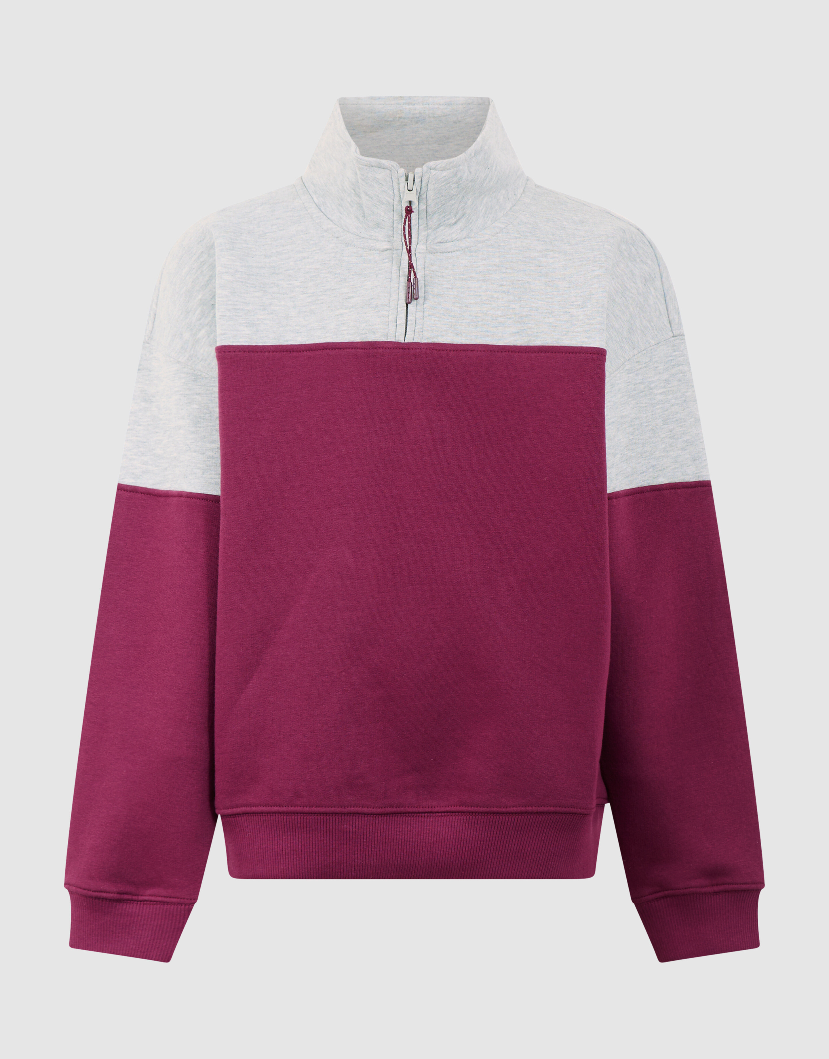 Sportlicher Pullover mit Rei&szlig;verschlus Grau/Dunk SHOEBY BOYS