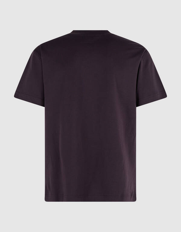 Crinkle Print T-Shirt Dunkellila SHOEBY MEN
