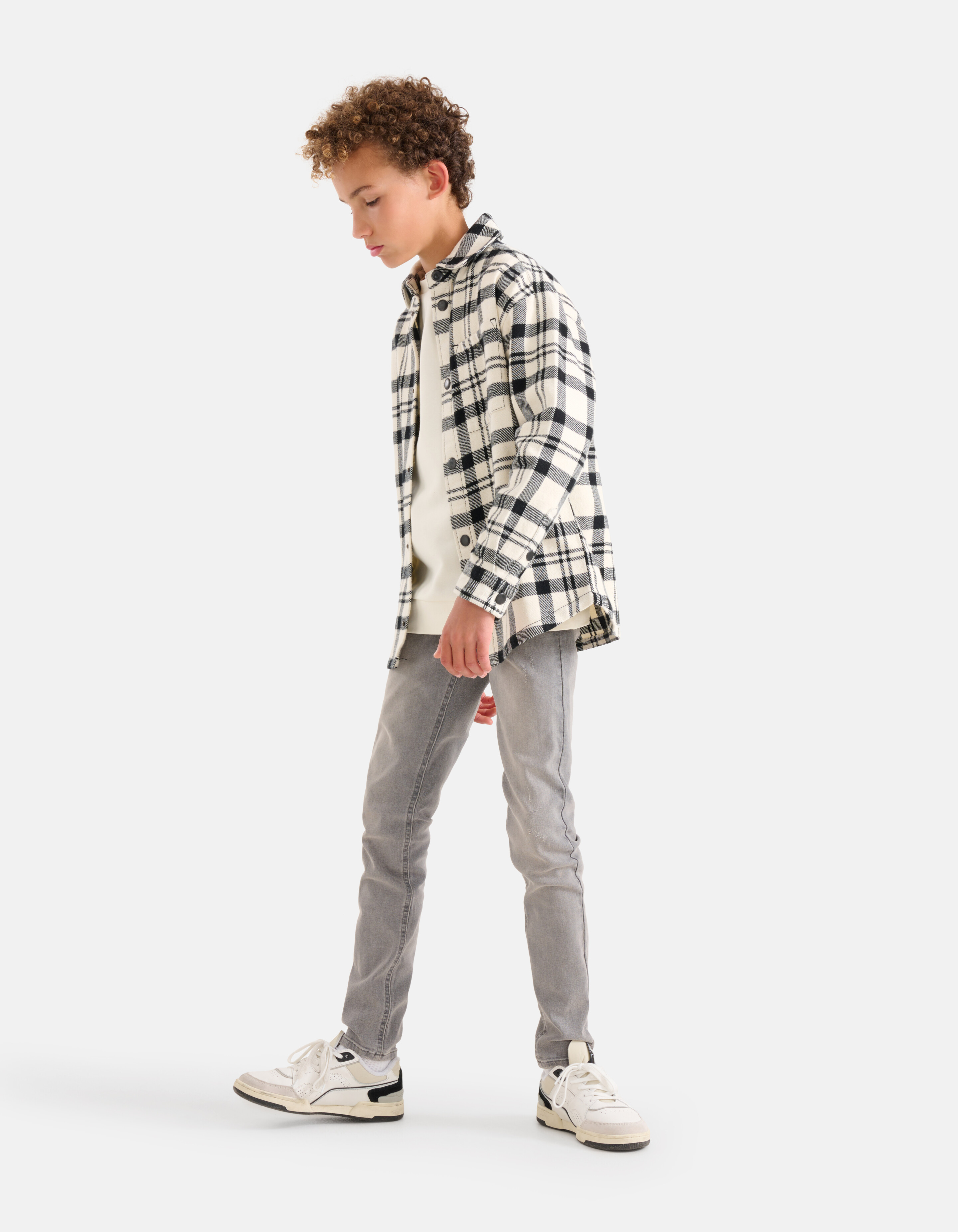 Ruiten Overshirt Zwart/Wit SHOEBY BOYS
