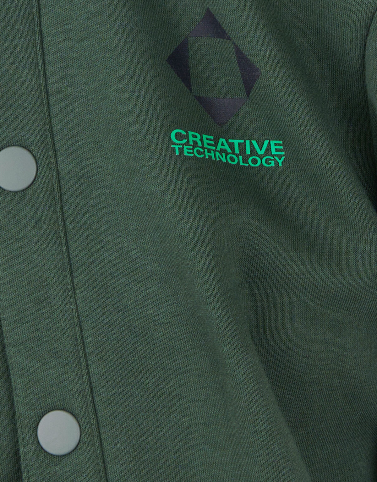 Bedruckte Strickjacke Dunkelgrün SHOEBY BOYS