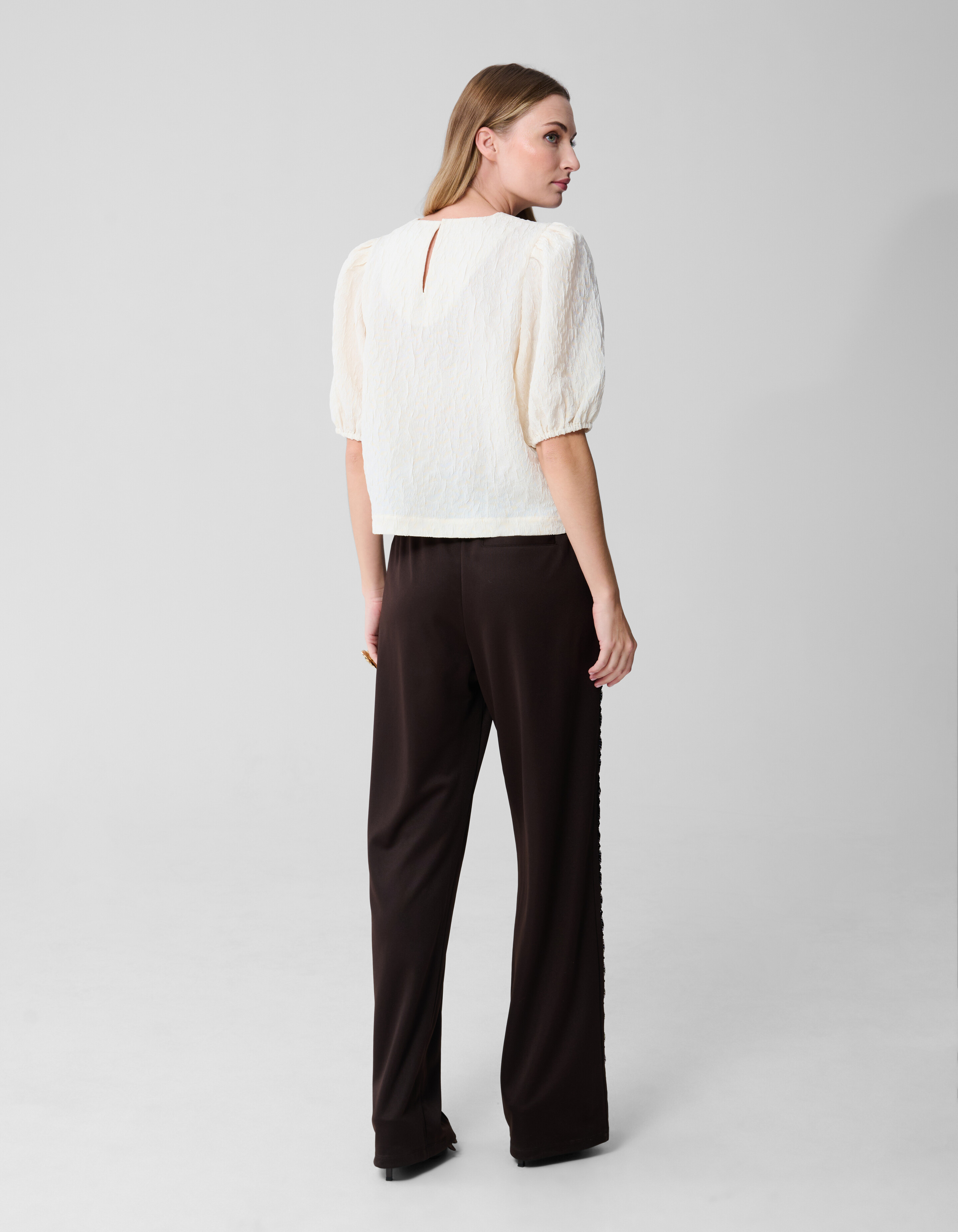 Jacquard Struktur Top Gebrochen Weiß SHOEBY WOMEN